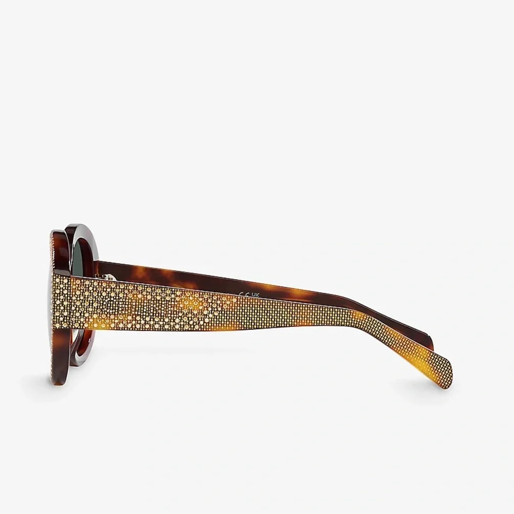 CELINE Round Sunglasses in Acetate with Crystals - Picture 8 of 10